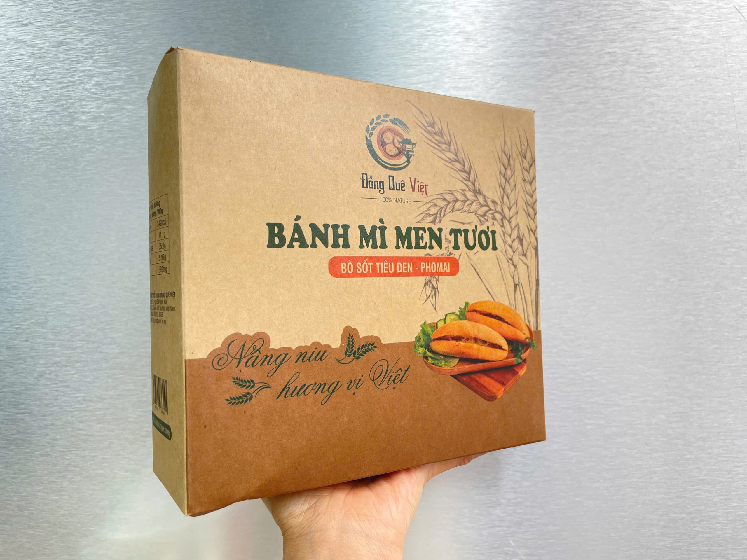 Bánh Mì Men Tươi Nhân Bò Sốt Tiêu Đen Phô Mai - Hộp 300g