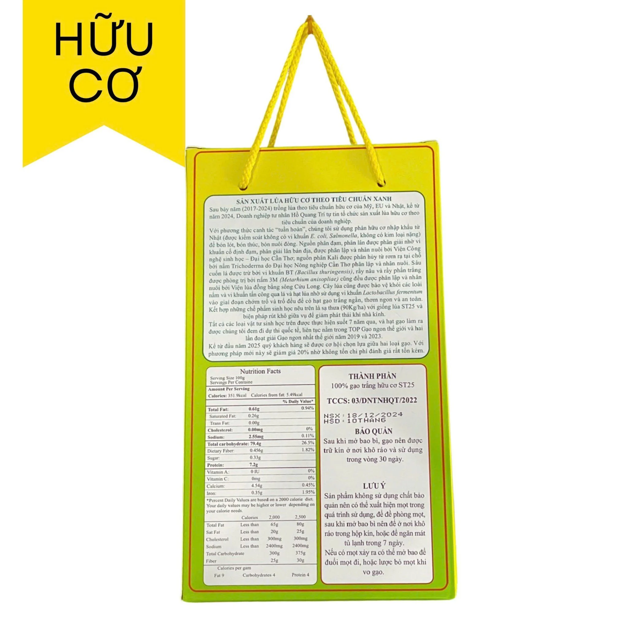 Gạo Ông Cua ST25 Organic (hộp 2kg) - Ảnh 2