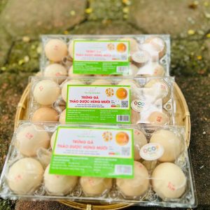 Trứng gà thảo dược Hùng Mười (Vỉ 10 quả)