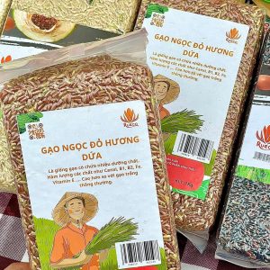 Gạo ngọc đỏ hương dứa xát lứt 1kg