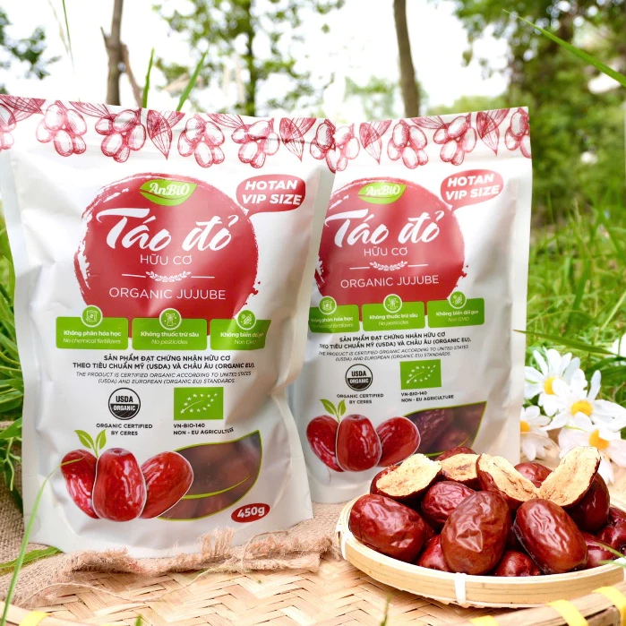 TÁO ĐỎ HOTAN HỮU CƠ VIP SIZE ANBIO 450G ( 8-9 quả /100g) - Ảnh 2